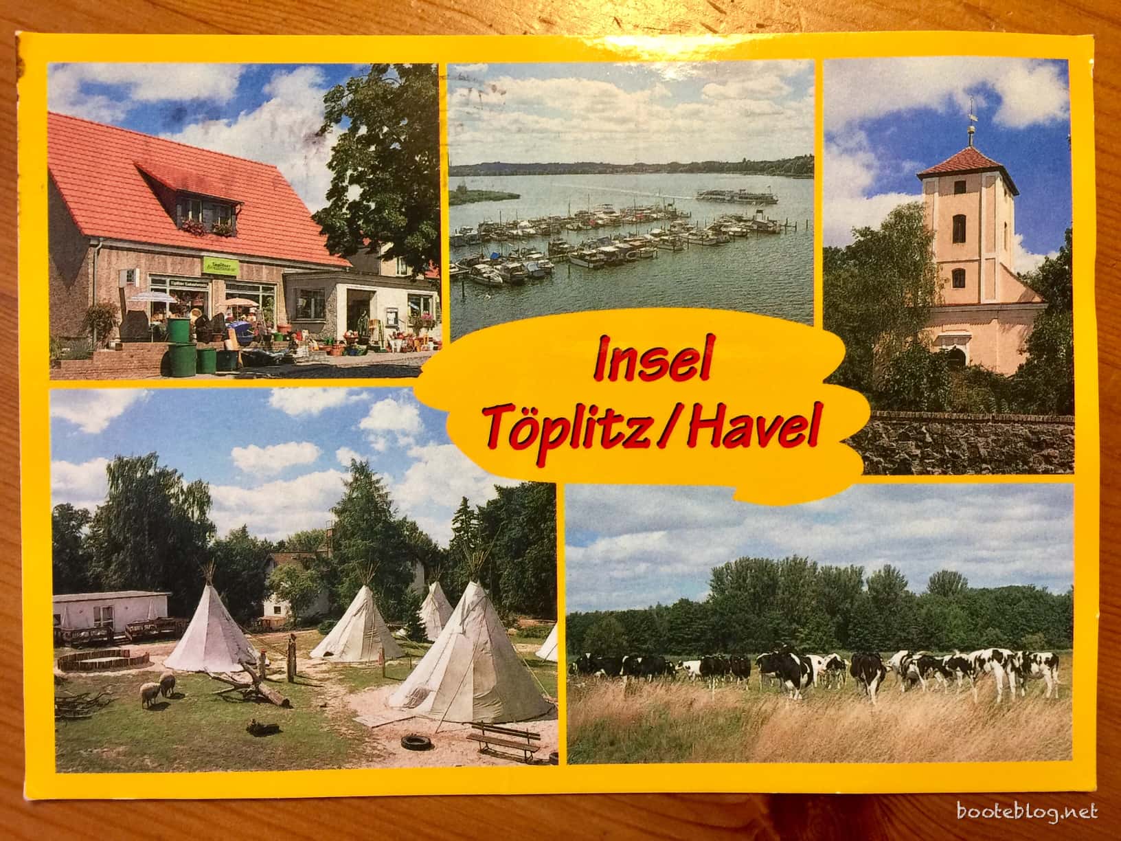 Postkarte von der Insel Töplitz/Havel